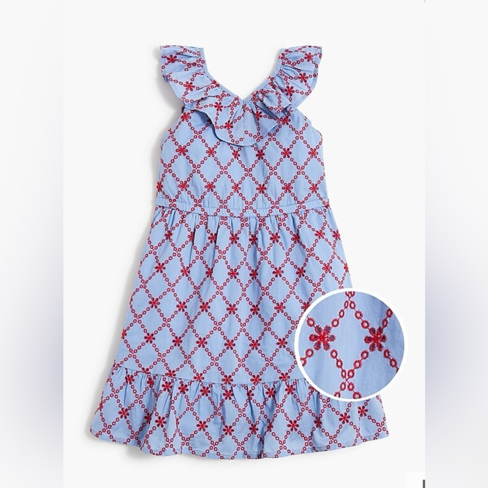 JCREW Girls' ruffle eyelet dress